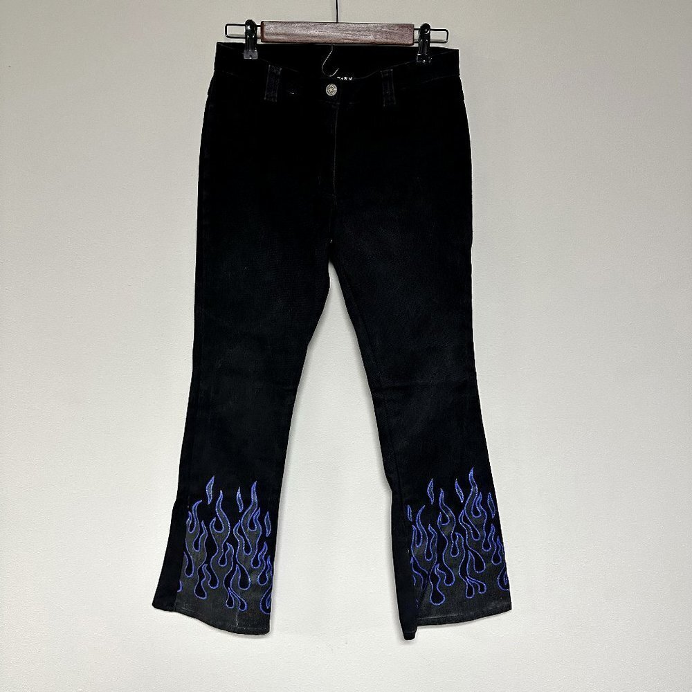 *RARE* VTG 90s Flame Jeans - Picture 2 of 11
